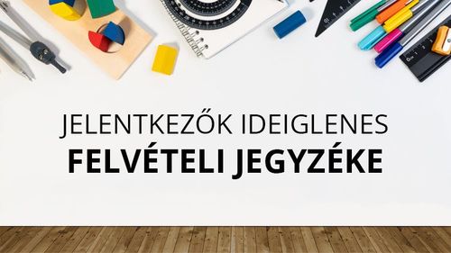 Ideiglenes felvételi jegyzék